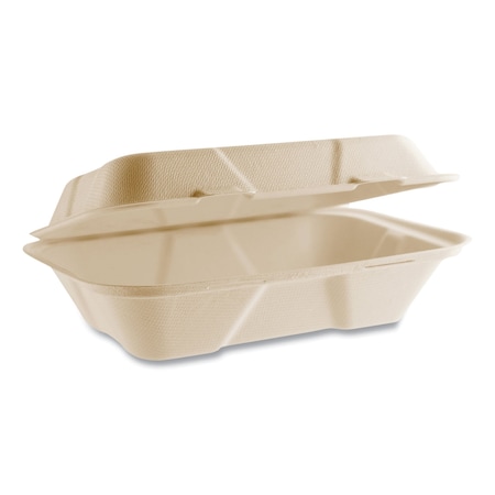 Vegware Nourish Molded Fiber Takeout Containers, 6.1 x 9 x 2.9, Natural, Sugarcane, PK200 VA-SH89N